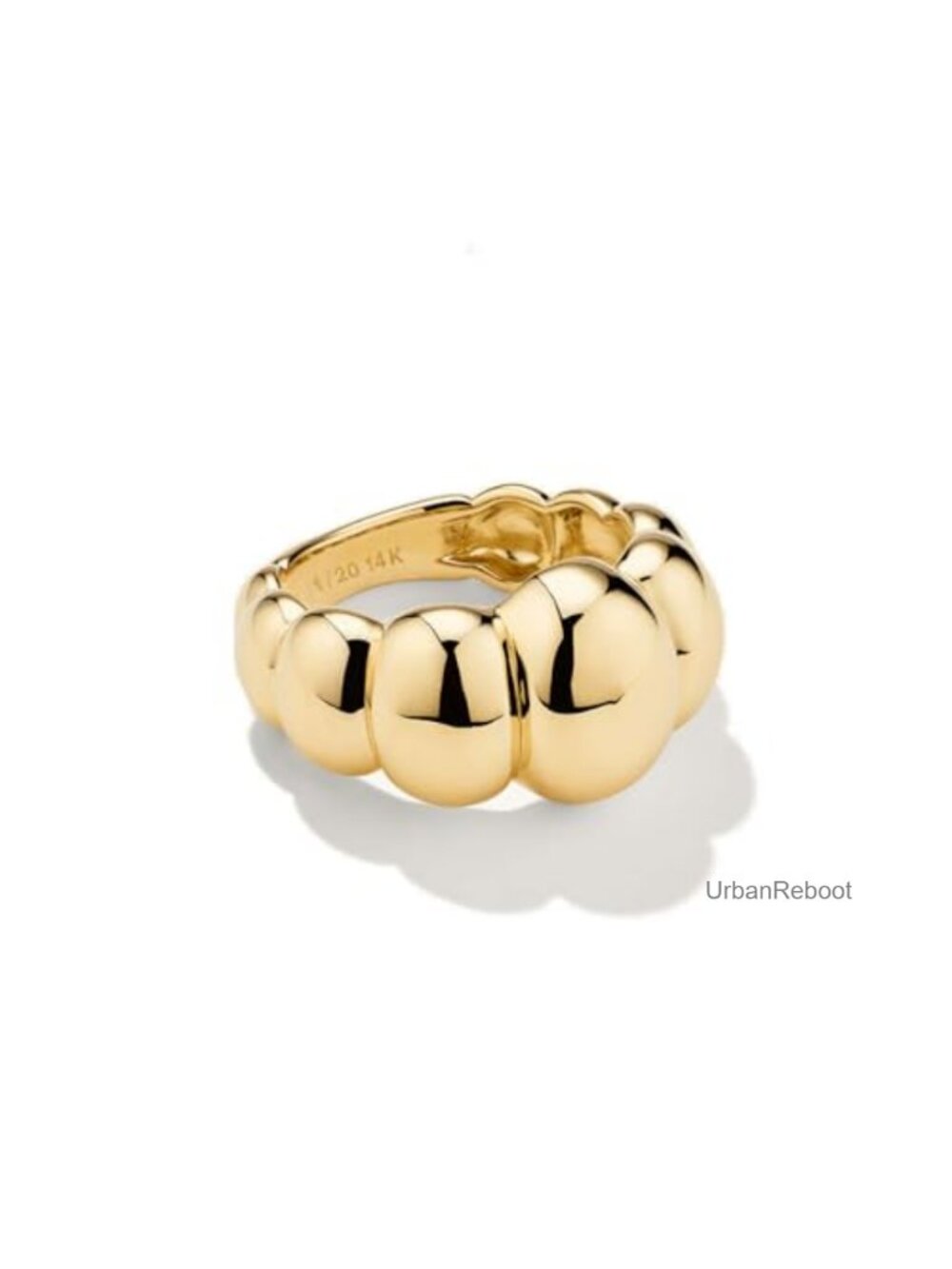 14K Gold Filled Chunky Stackable Statement Ring Women Bubble Design